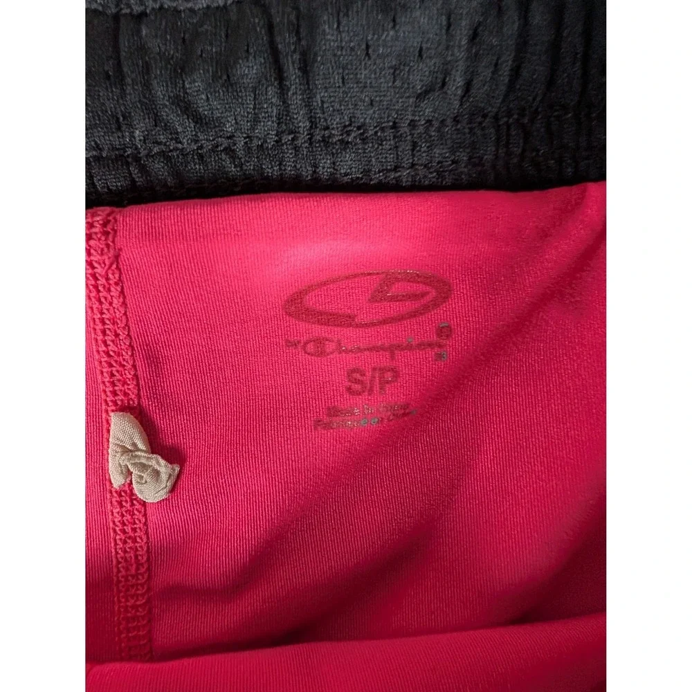 C9 Champion Mens 2-in-1 Mesh Athletic Shorts Black Red Drawstring Activewear